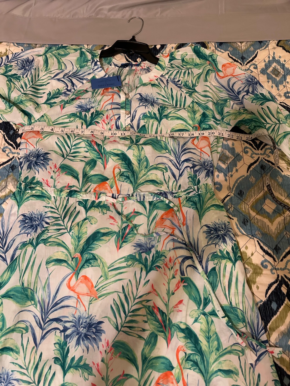 J.McLaughlin Daniella Dress Women's Tropical Botanical Tie-Waist Maxi Dress SzM - Picture 10 of 14